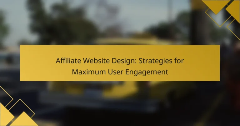 Affiliate Website Design: Strategies for Maximum User Engagement